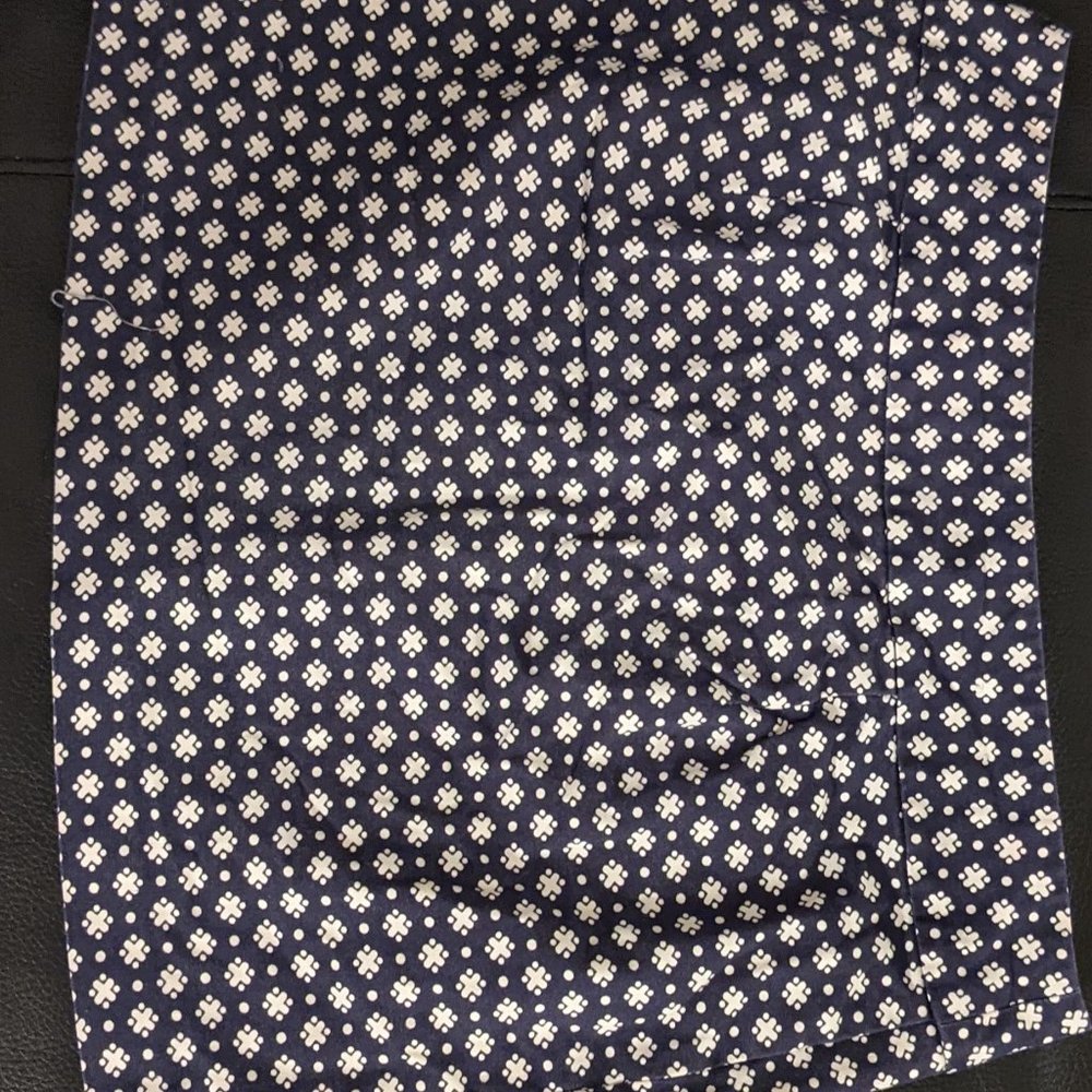 cotton skirt, blue and white